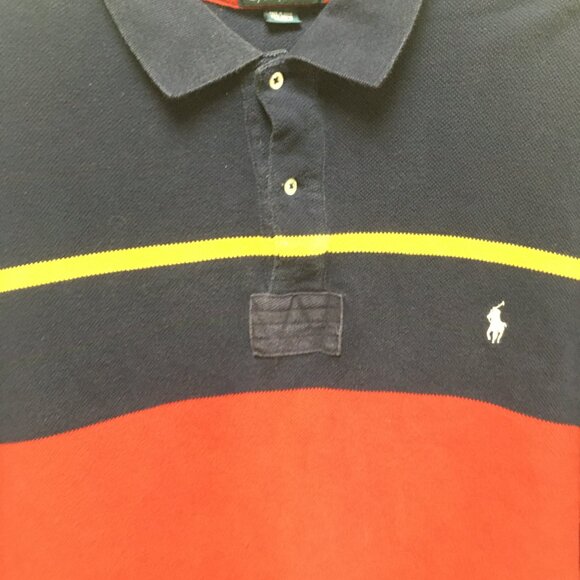 Vintage Polo Ralph Lauren Rugby Striped Polo 3XLT - Picture 6 of 14